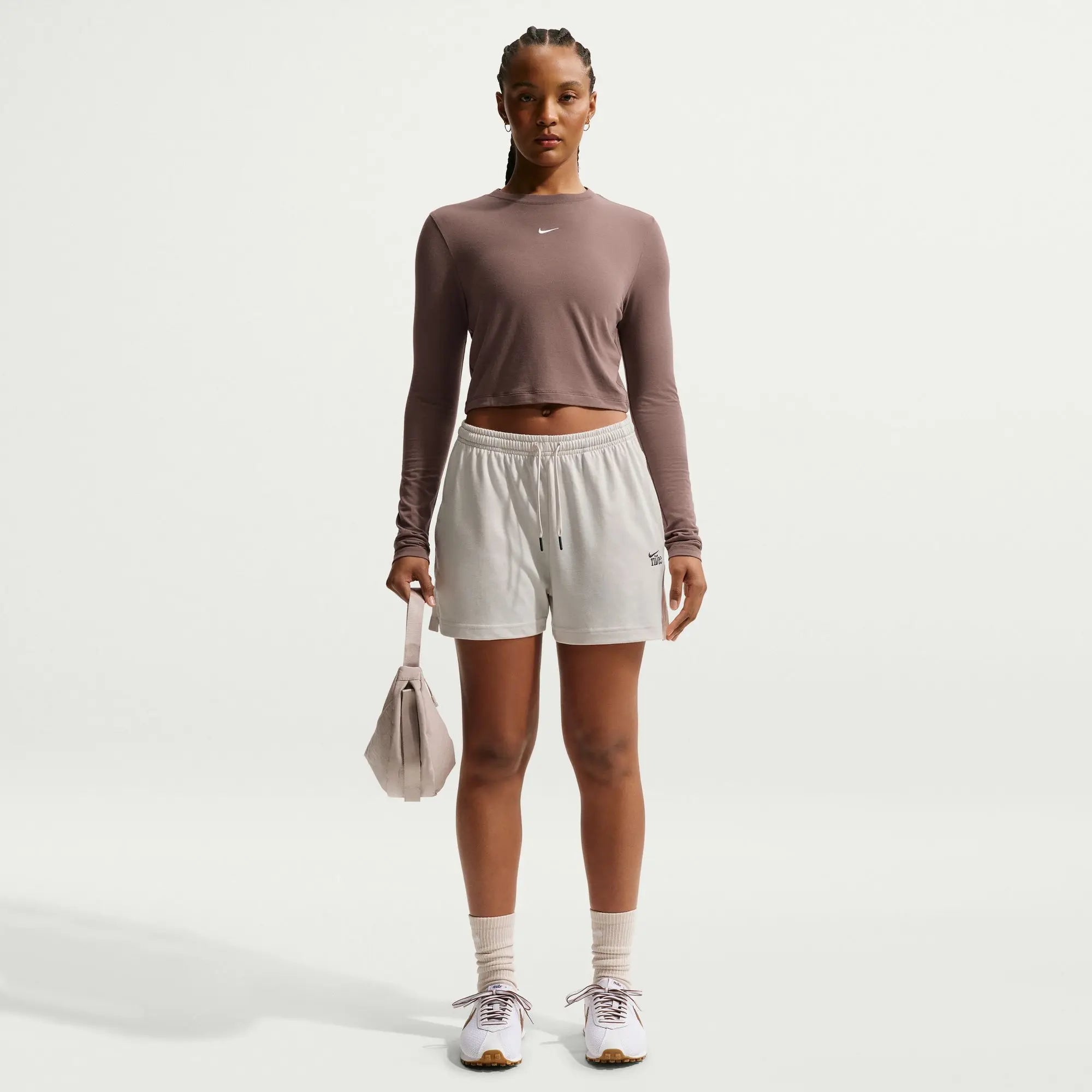W NSW CHILL KNIT LTWT SHORT BEIGE