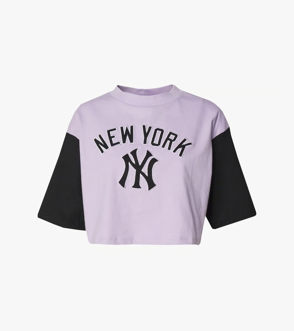 CROP TEE NEW YORK MLB PURPLE/BLACK