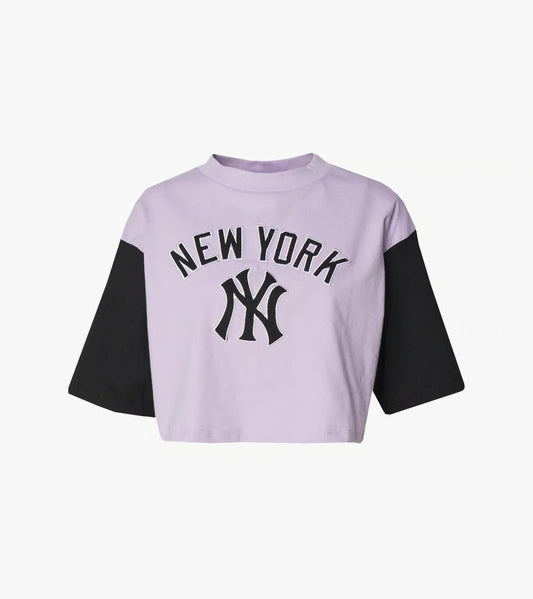 CROP TEE NEW YORK MLB PURPLE/BLACK