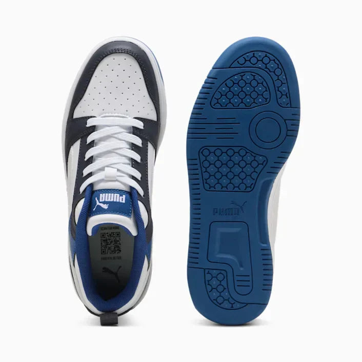 PUMA REBOUND V6 LO JR WHITE/GREY/BLK