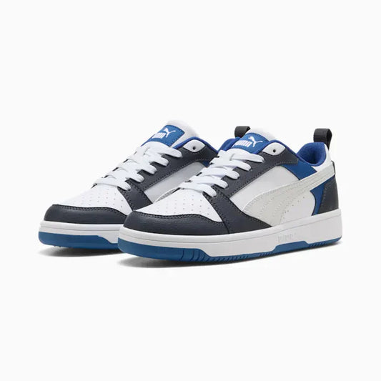 PUMA REBOUND V6 LO JR WHITE/GREY/BLK