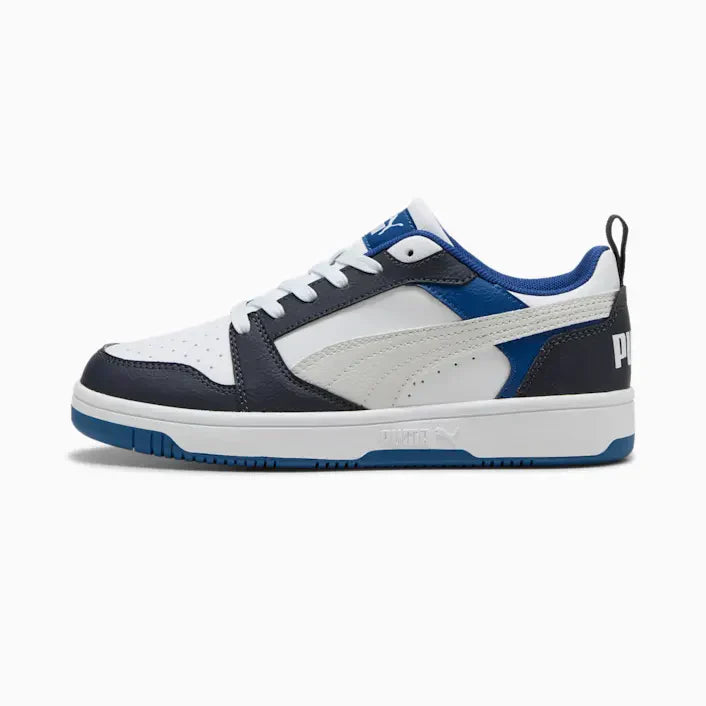 PUMA REBOUND V6 LO JR WHITE/GREY/BLK
