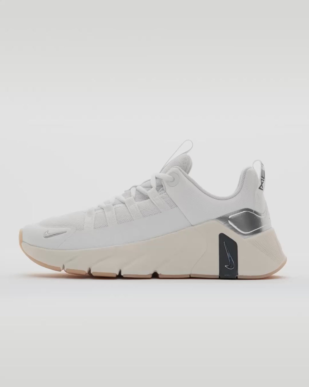 W NIKE FREE METCON 7 WHITE/BEIGE/SILVER MUJER
