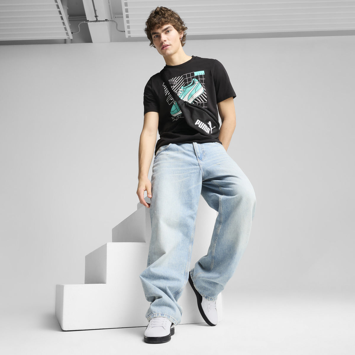 PUMA GRAPHICS SNEAKER TEE BLACK HOMBRE