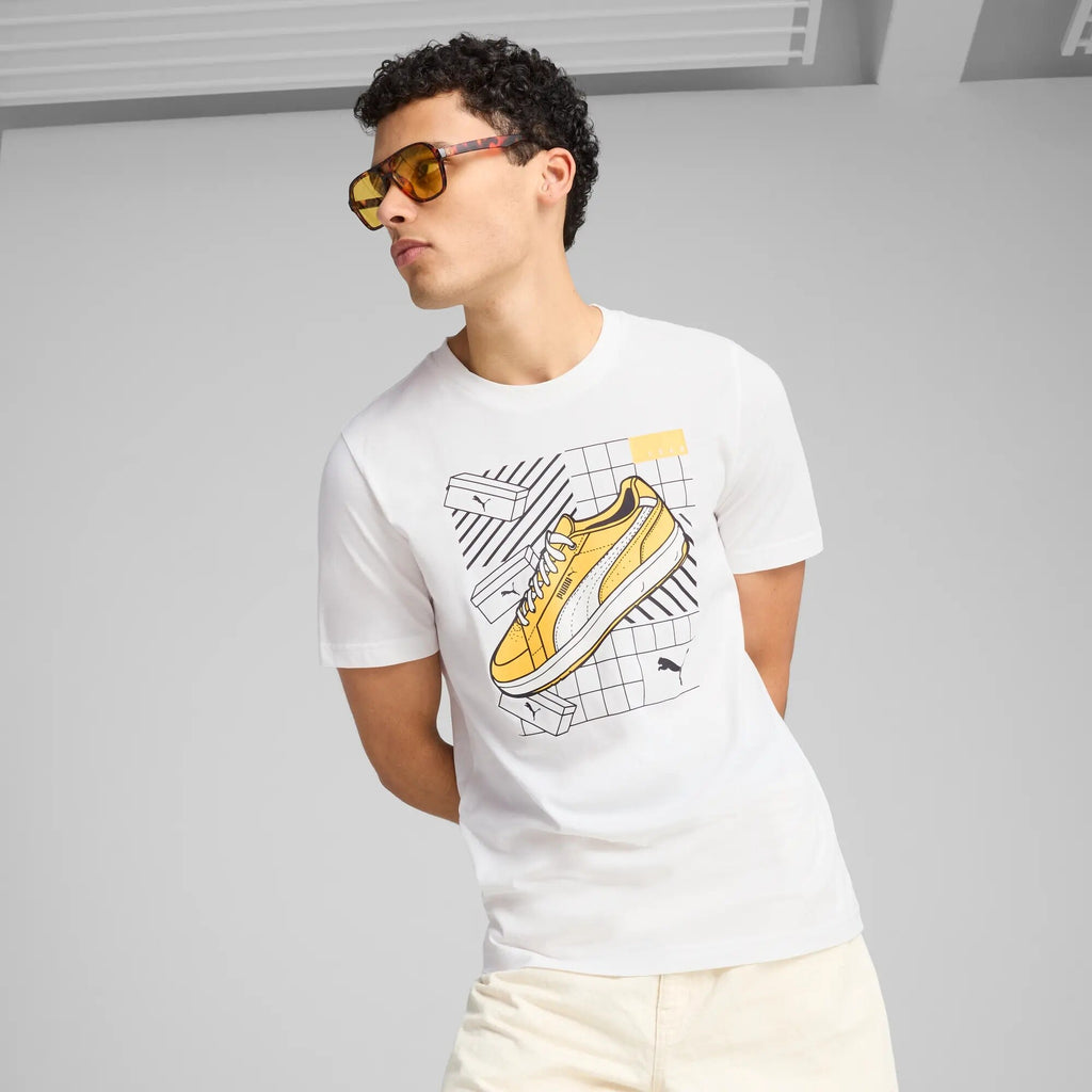 PUMA GRAPHICS SNEAKER TEE WHITE HOMBRE