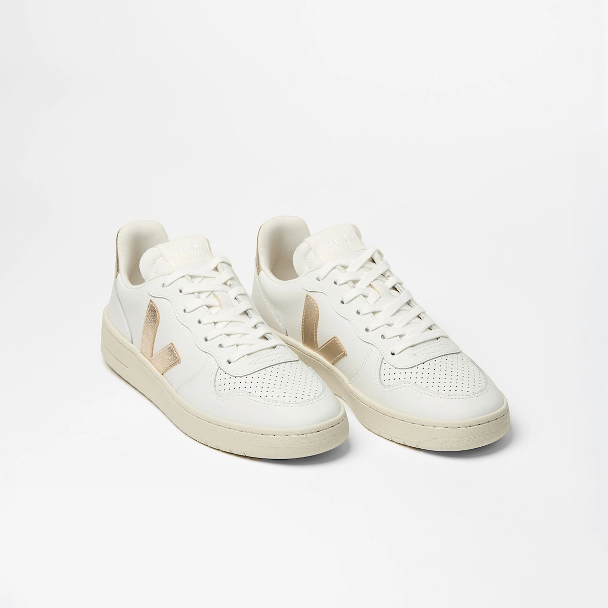 V-10 PRIME LEATHER EXTRA-WHITE-PLATINE MUJER