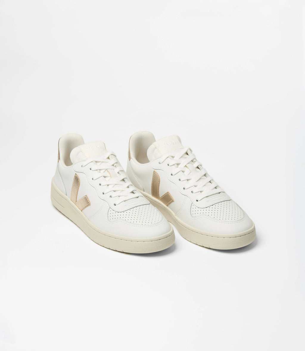 V-10 PRIME LEATHER EXTRA-WHITE-PLATINE