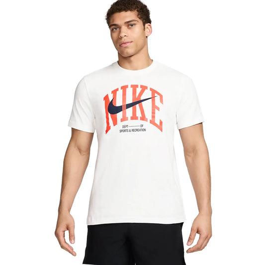 M NSW TEE MDRN FTNS FS WHITE/ORANGE